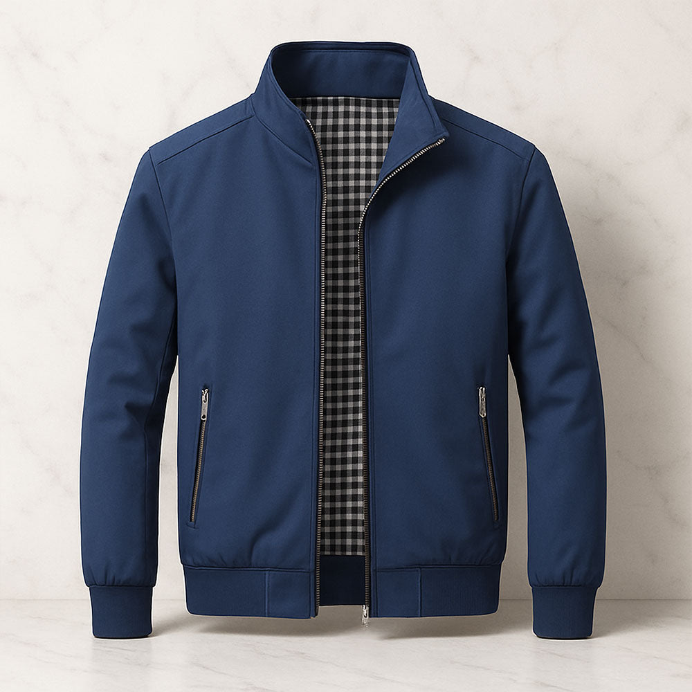 Casual Slim Bomber Jackets Coats Spring Autumn Solid Stand Collar Jacket