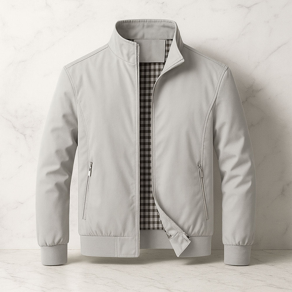 Casual Slim Bomber Jackets Coats Spring Autumn Solid Stand Collar Jacket