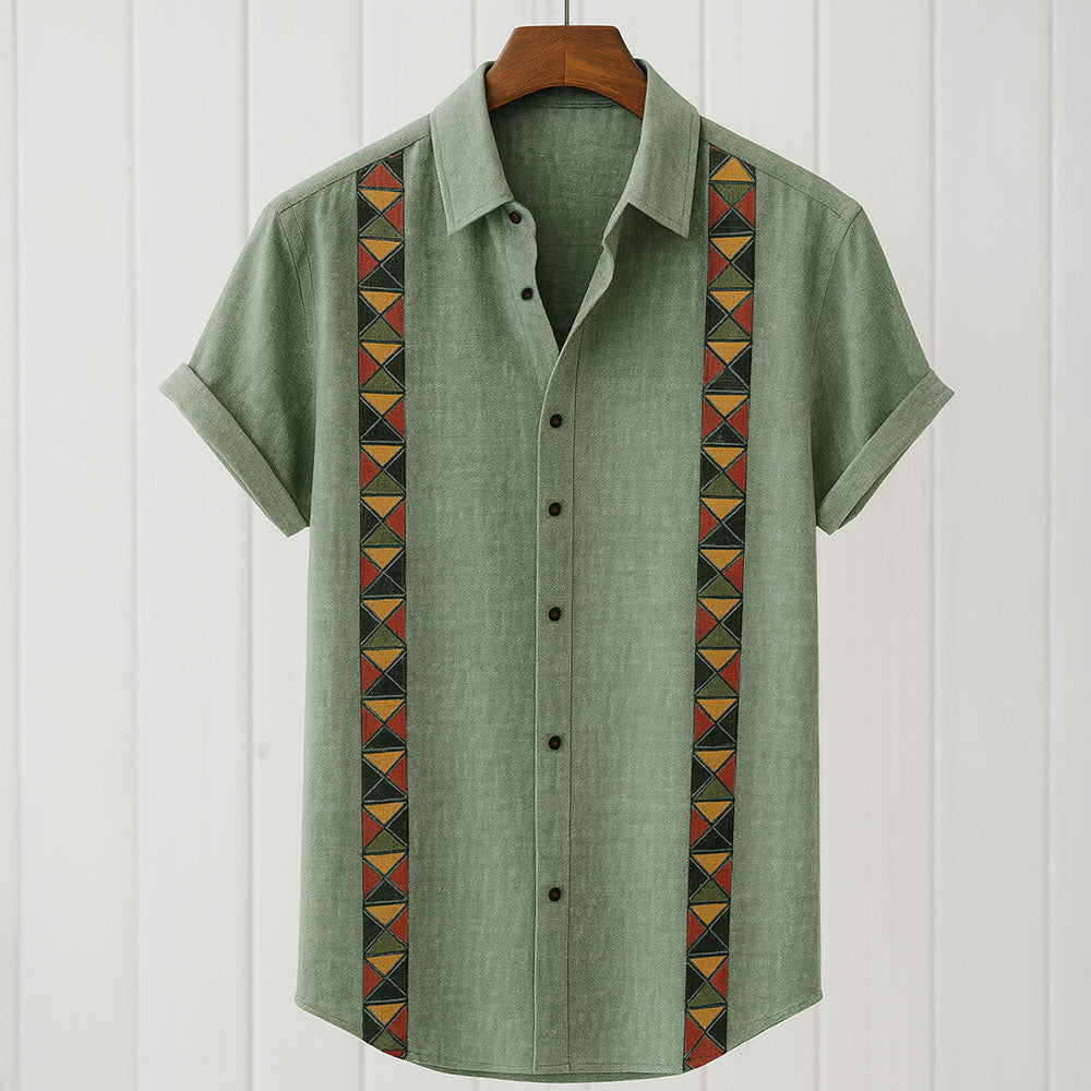 Sahara Stitch Linen Shirt